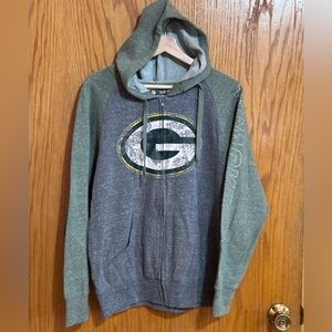 Team Apparel NFL Green Bay Packers women’s large full zip sweatshirt lightweight